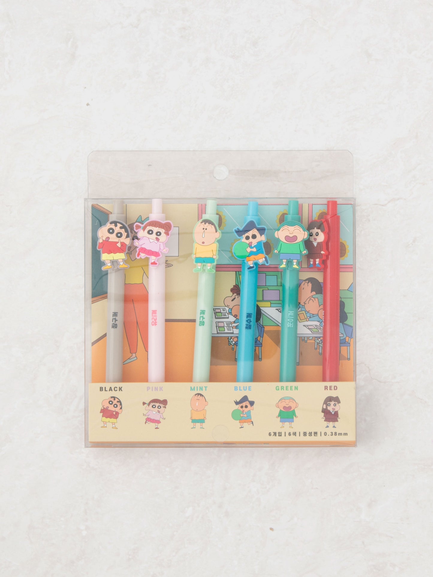 Cute Shin-chan Click Gel Pen Set – 6 Colors