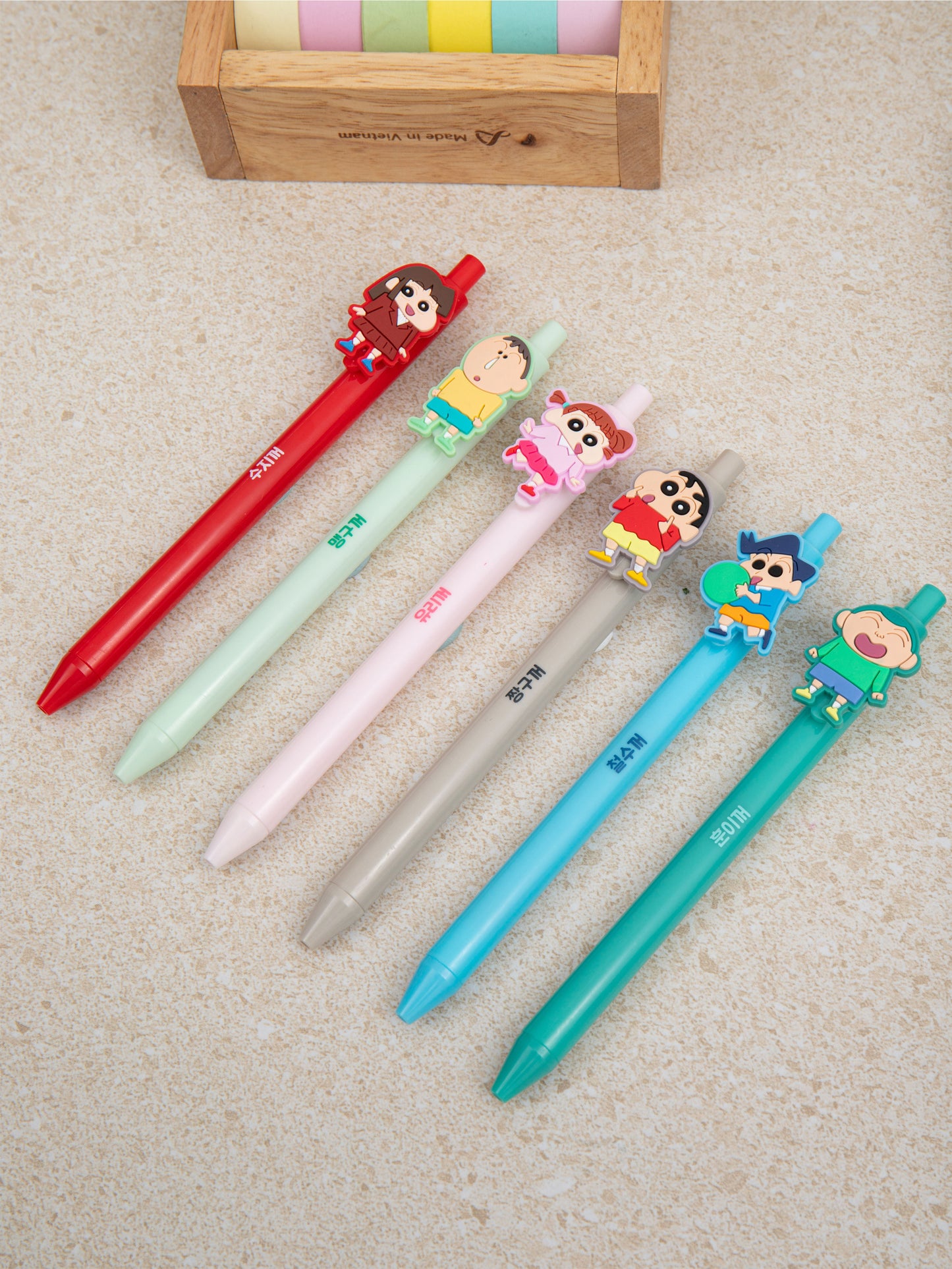 Cute Shin-chan Click Gel Pen Set – 6 Colors