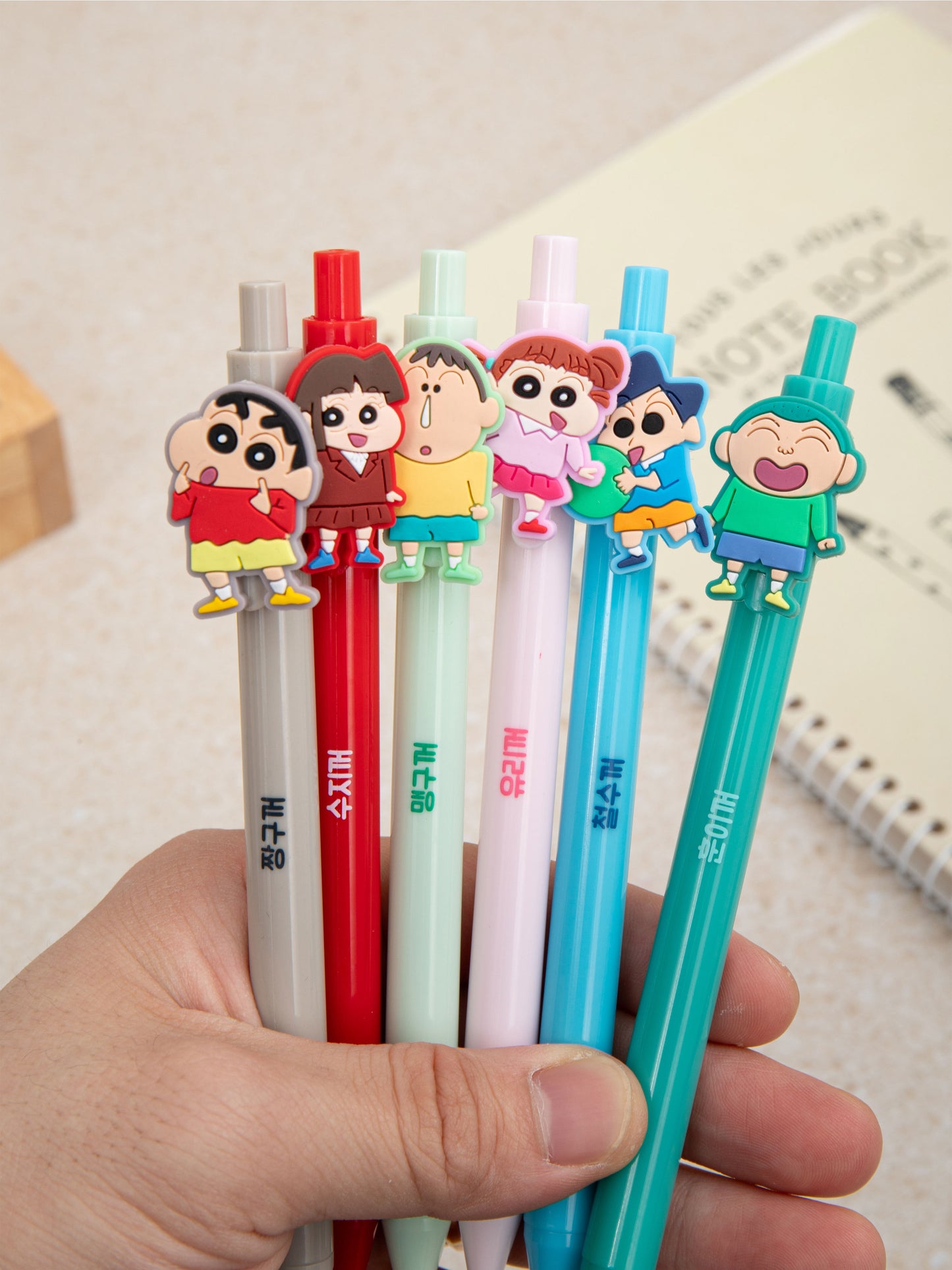 Cute Shin-chan Click Gel Pen Set – 6 Colors