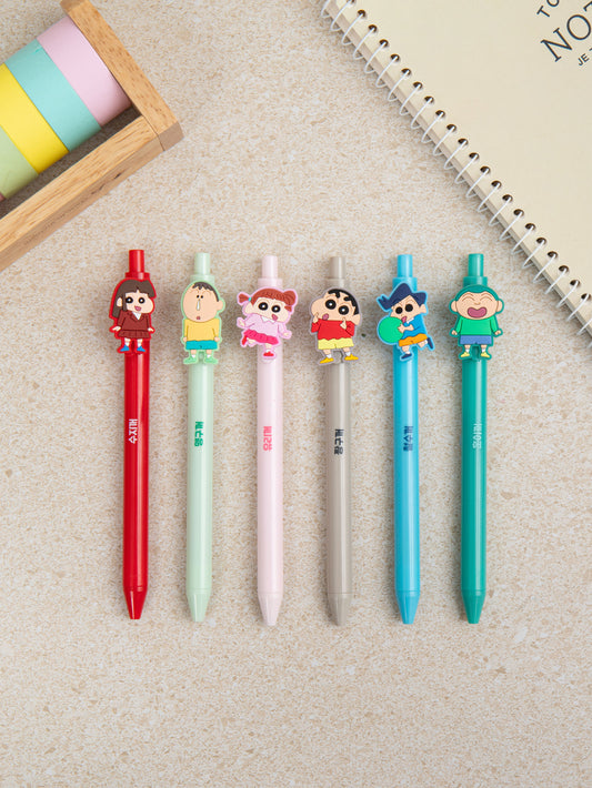 Cute Shin-chan Click Gel Pen Set – 6 Colors